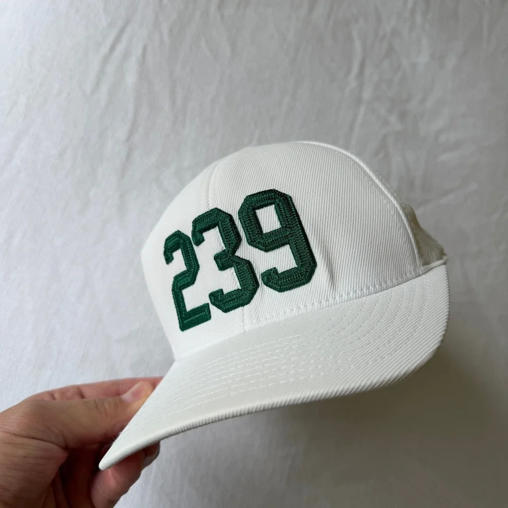 G/FORE 239 Golf Hat White Green Embroidered Snapback Cap Flexfit 110 Mens